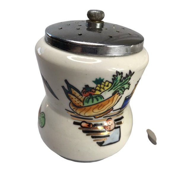 Rare Collectible Set Two Salt Pepper Shakers Grinder Ceramic Woodpecker Woodware - Picture 2 of 8